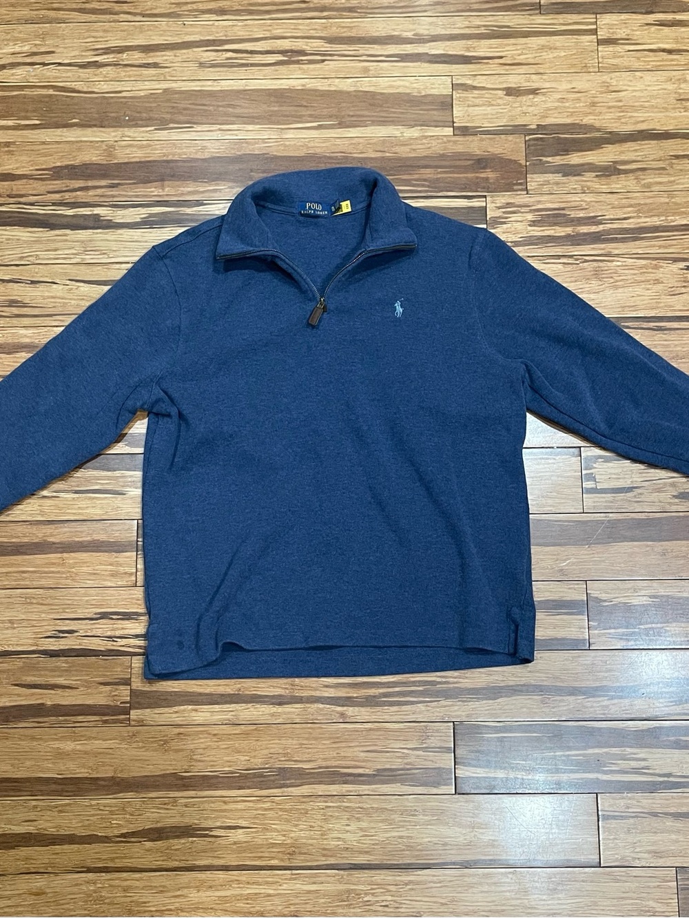 Ralph Lauren  Blue Quarter-Zip Pullover Sweater